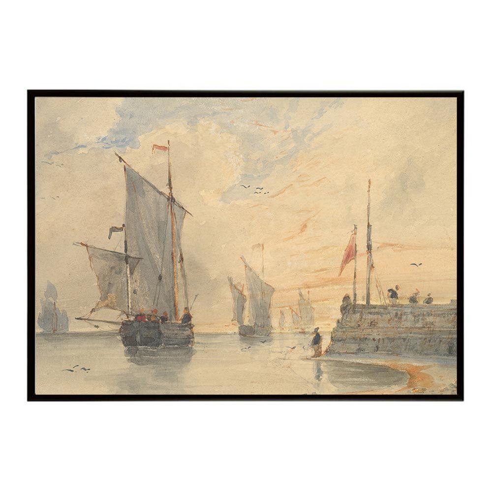 B 約73 x 103 cm bn poster 5772 フレーム付き ポスター 名画 絵画 横 インテリア おしゃれ 海洋風景 デジタルリマスター