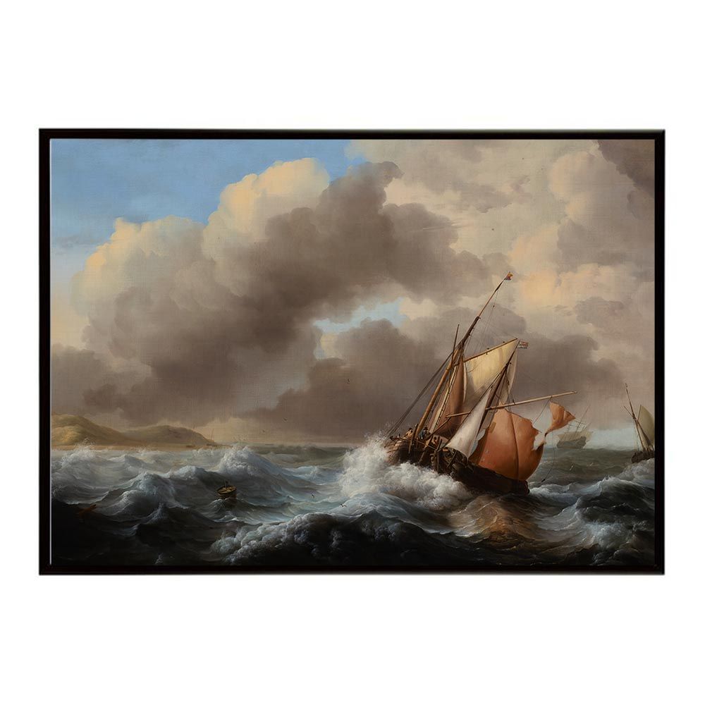 B 約73 x 103 cm bn-poster-5774 フレーム付き ポスター 名画 絵画 横 インテリア おしゃれ 海景 デジタルリマスター