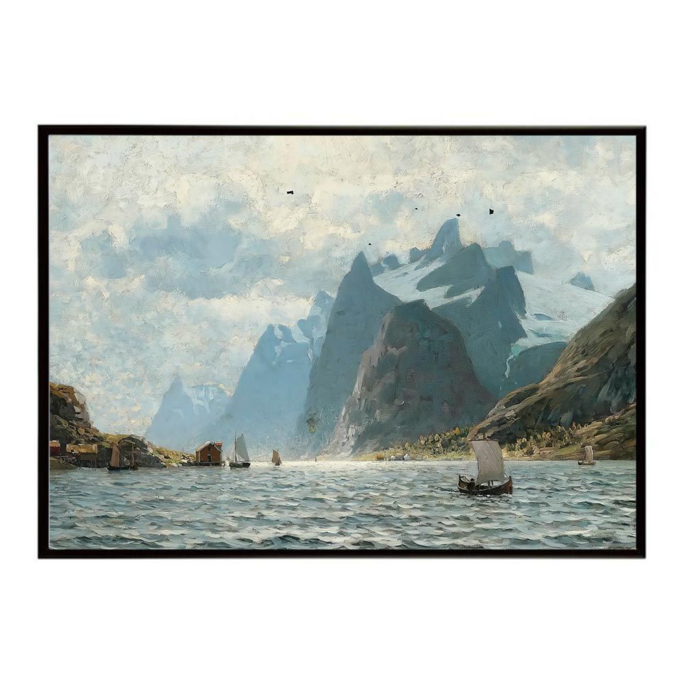 A 約59 x 84 cm bn poster 5775 フレーム付き ポスター 名画 絵画 横 インテリア おしゃれ 自然風景 デジタルリマスター