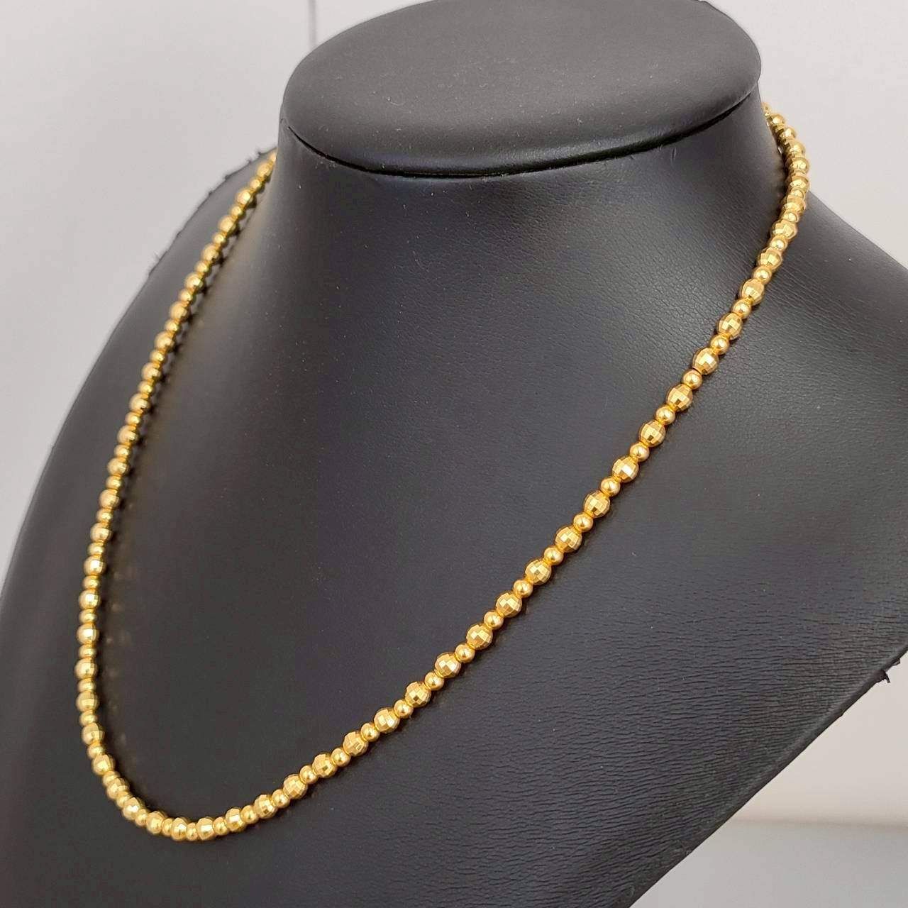 18金 K18 ボール＆ミラーボールチェーンデザイン ネックレス 造幣局