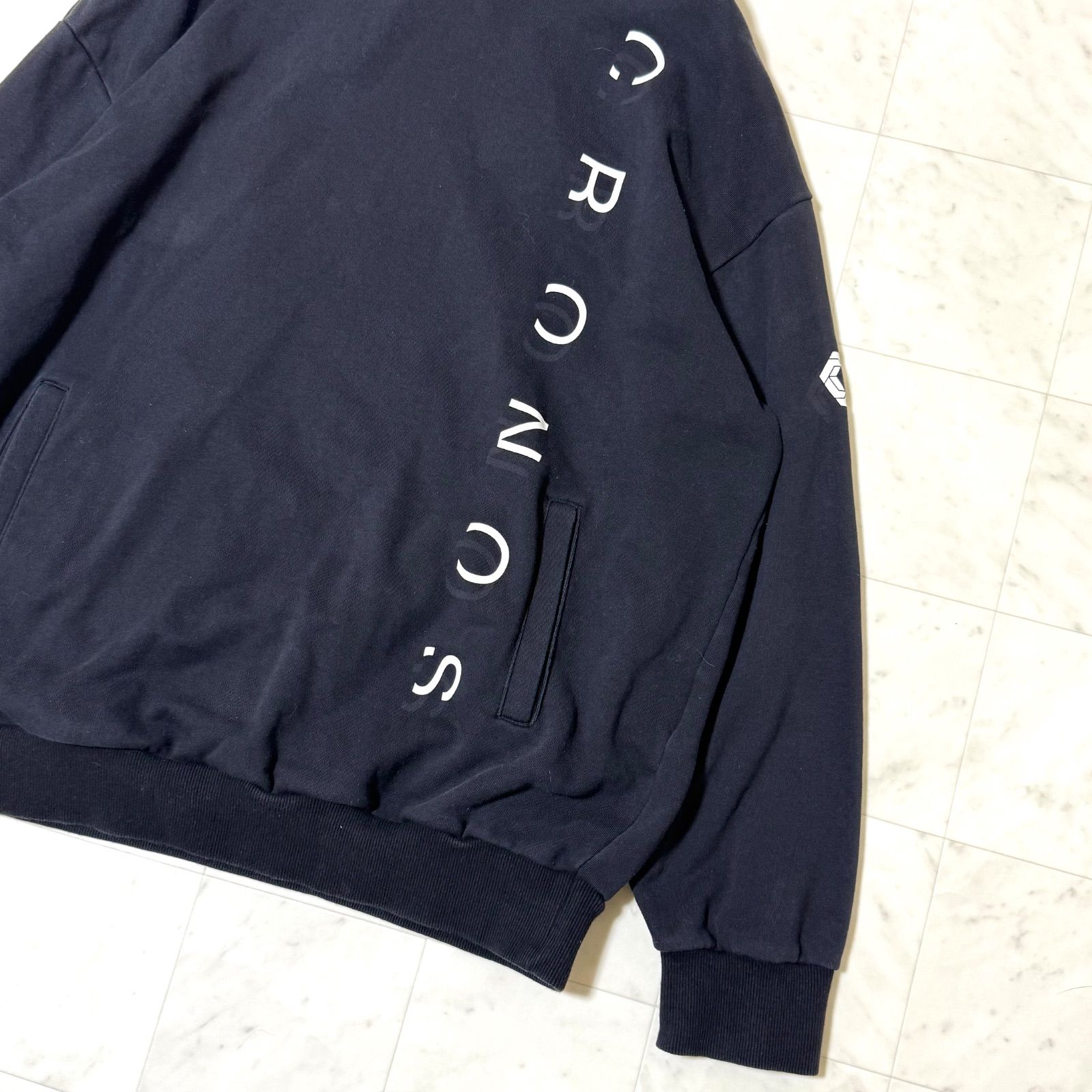 CRONOS クロノス サイドロゴ プルオーバーパーカー 40 (L) 黒 - メルカリ