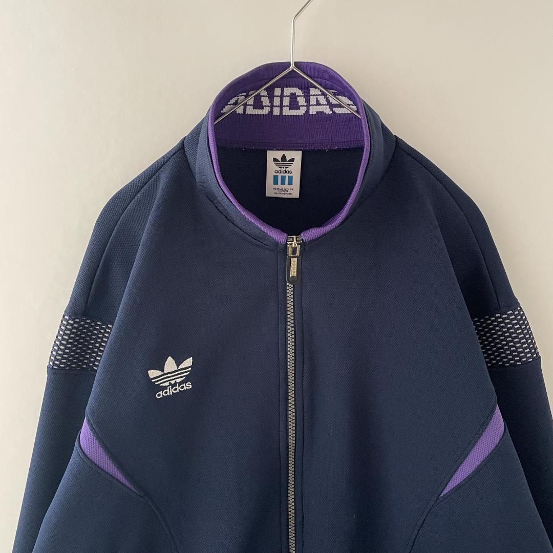 90s adidas トラックジャケット XO トレフォイル刺繍 デサント - メルカリ