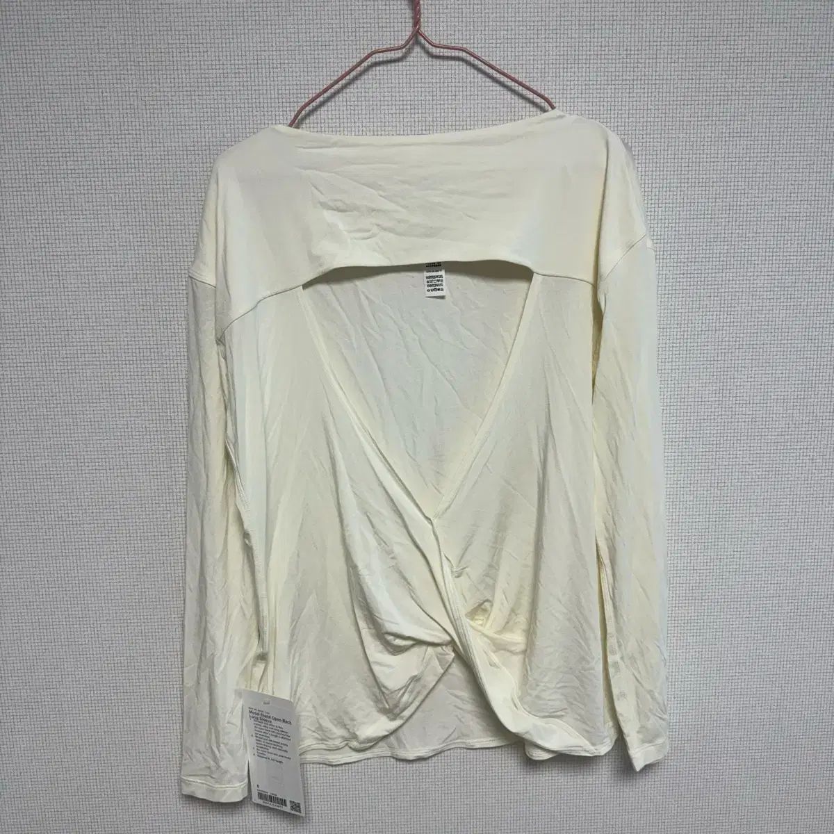 94 ルルレモン モダール ブレンド オープンバック 長袖 Tシャツ