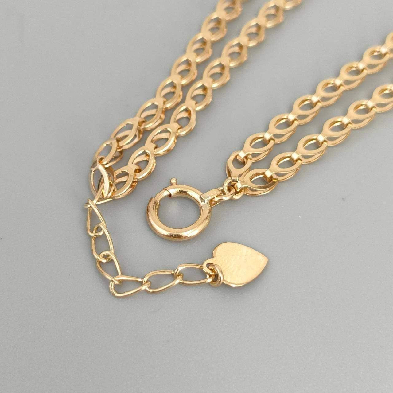 18金 K18 ジュエリーマキ 2連デザインブレスレット レディース 3.53g