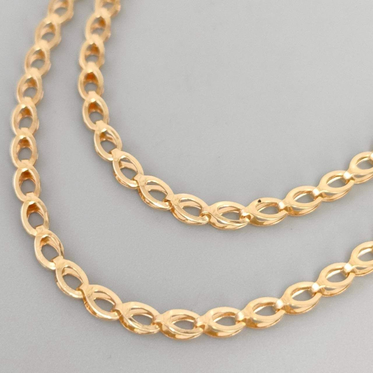 18金 K18 ジュエリーマキ 2連デザインブレスレット レディース 3.53g