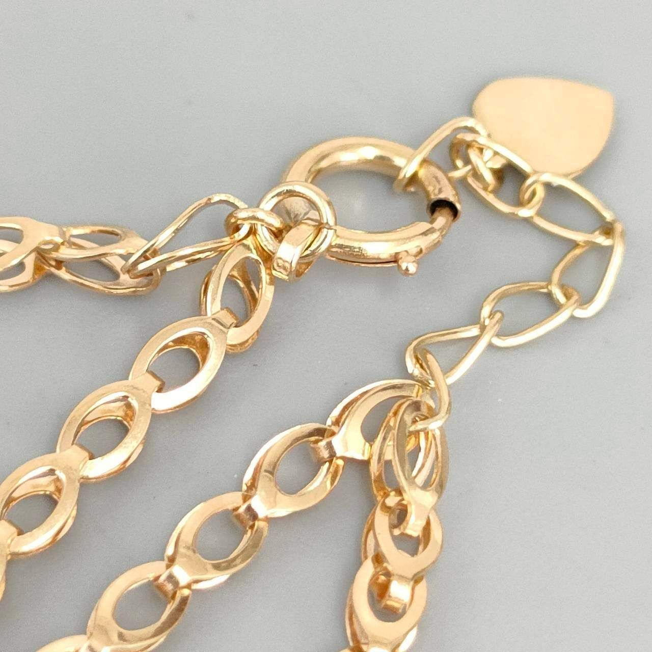 18金 K18 ジュエリーマキ 2連デザインブレスレット レディース 3.53g