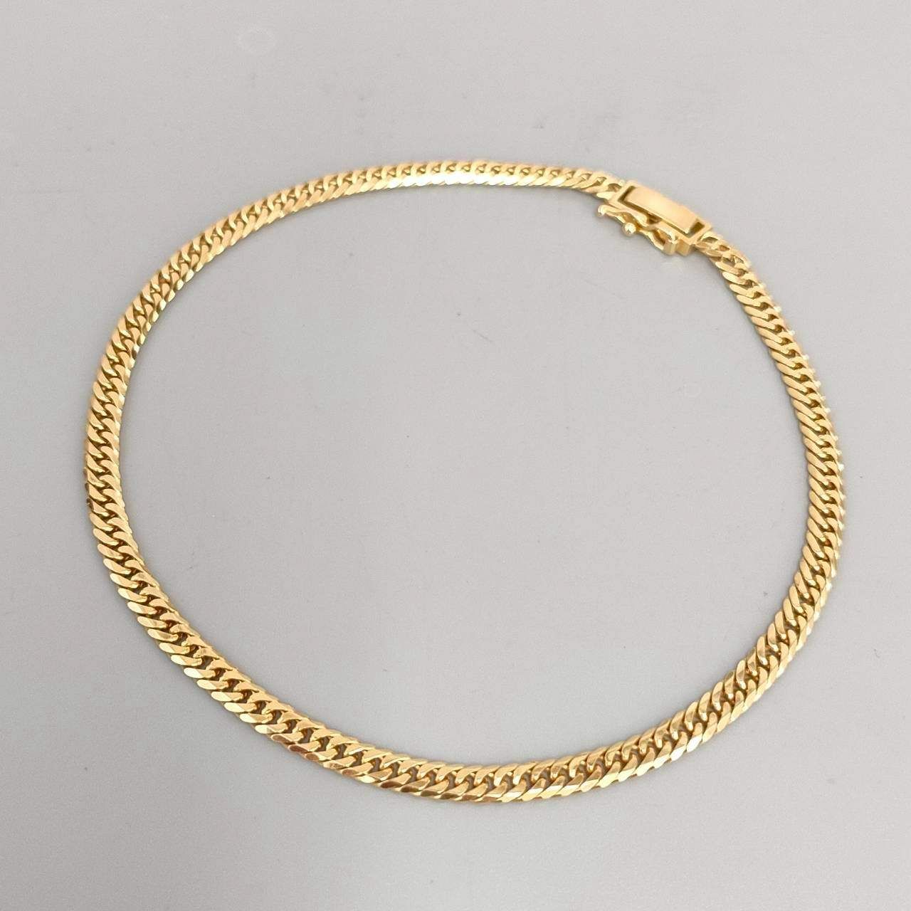 18金 K 18 喜平6面W ブレスレット アンクレット 造幣局刻印 男女兼用 10.32 g 24.5㎝ D 827