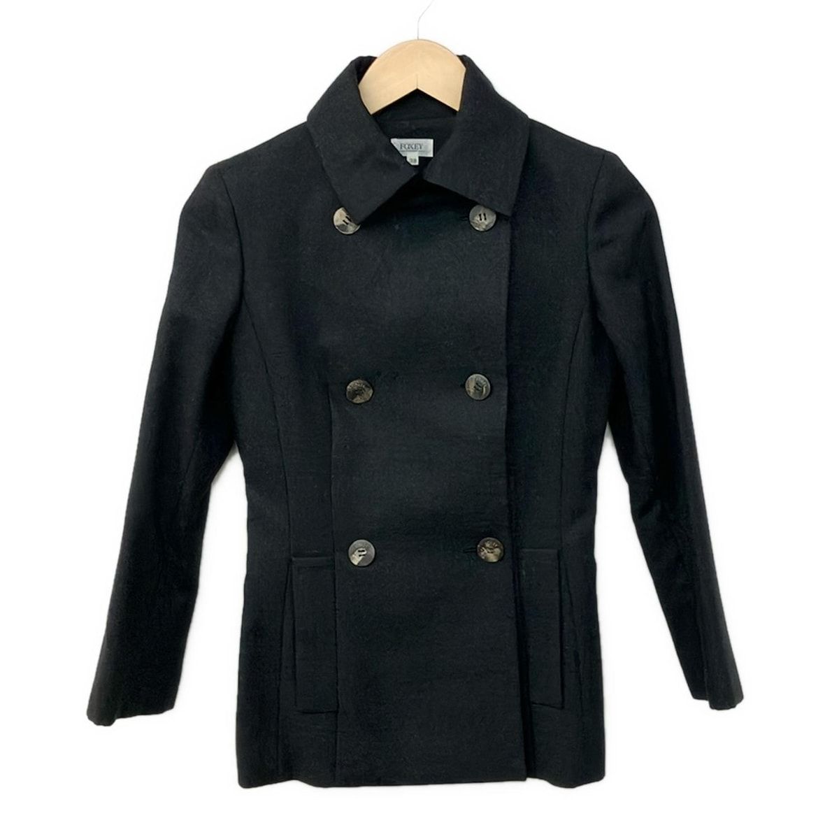 FOXEY フォクシー ジャケット サイズ38 M レディース 18657 ダークグレー 長袖 ダブル 秋 冬