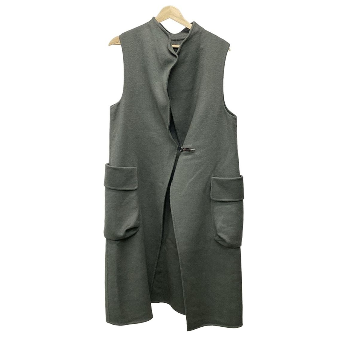 PRIDE プライド コート サイズ38 M レディース カーキ ノースリーブ 秋