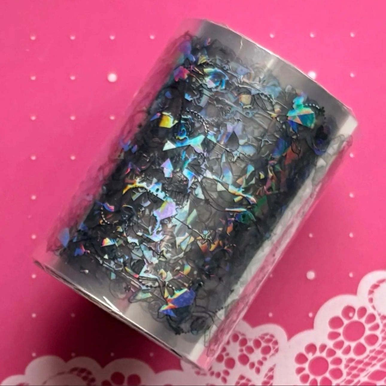 ♡SALE♡贝壳光 6.5cm×10m 月亮草莓 黑 海外マスキングテープ 海外