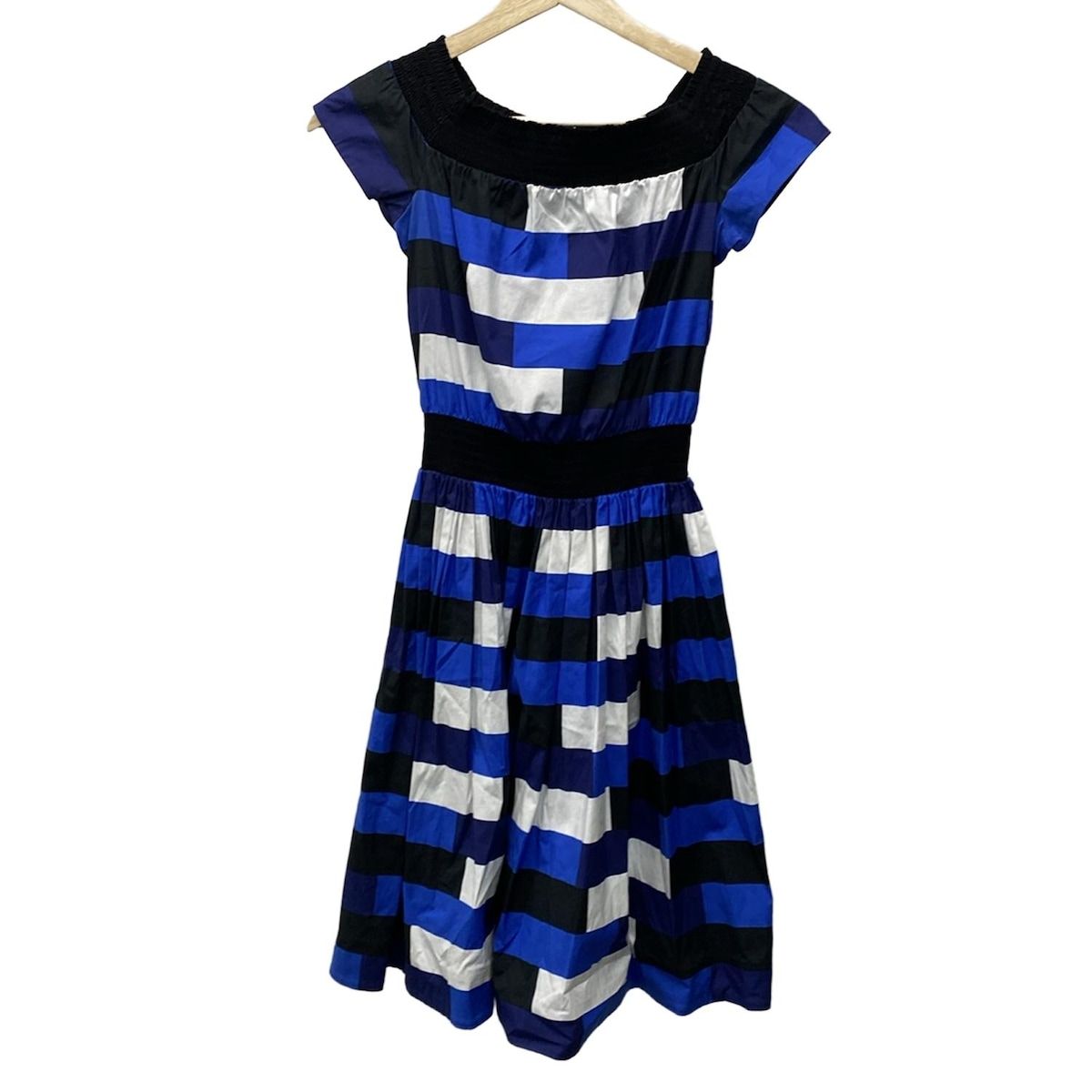 PRADA(プラダ) ワンピース サイズ38 S レディース美品 - 黒×ネイビー