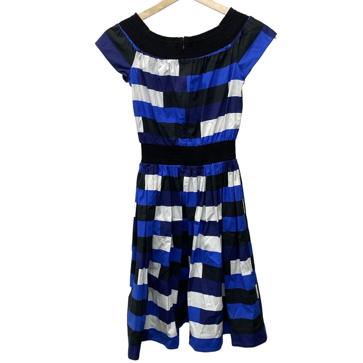 イタリー製 PRADA ワンピース サイズ38 ブルー系 PRADA(プラダ) ワンピース サイズ38 S レディース美品 - 黒×ネイビー