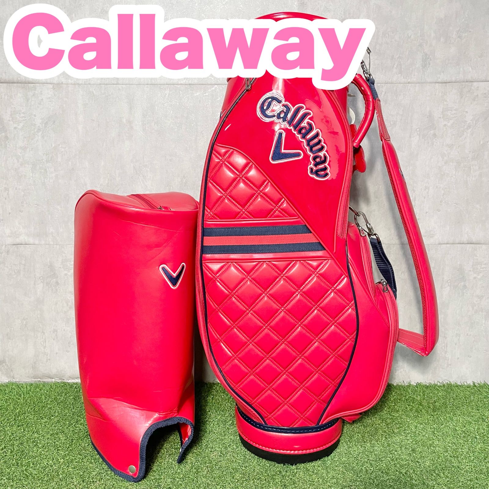 Callaway キャロウェイ キャディバッグ ゴルフバッグ レディース レッド ベア かわいい 女性向け 8.5型 約3.2 kg 46インチ対応