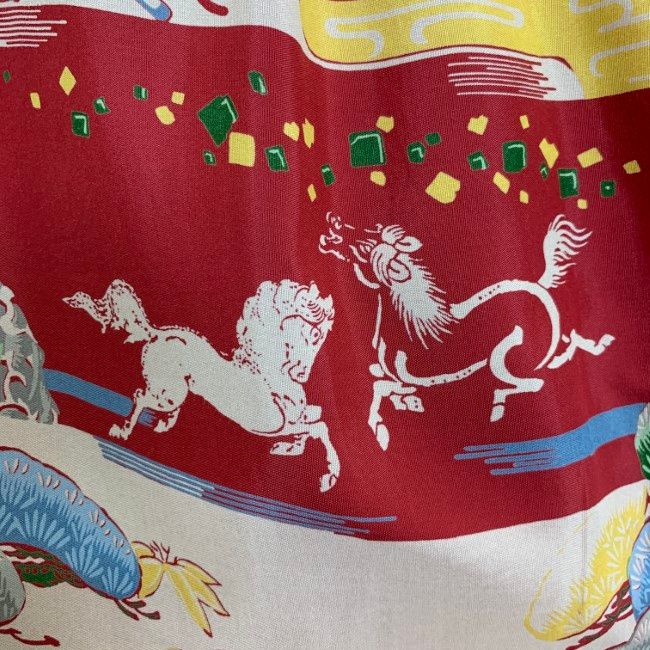 TRIGGER アロハシャツ 半袖 シャツ トップス レギュラー 胸ポケット 総柄 和柄 ウッドボタン 古着 トレンド感 デニムシャツ ダンガリーシャツ 