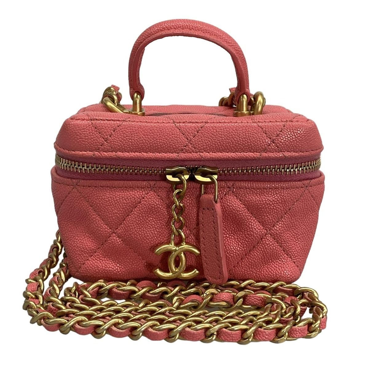 新品 CHANEL シャネル ヴァニティ バニティ マトラッセ CHANEL シャネル トップハンドル スモールバニティ ヴァニティ