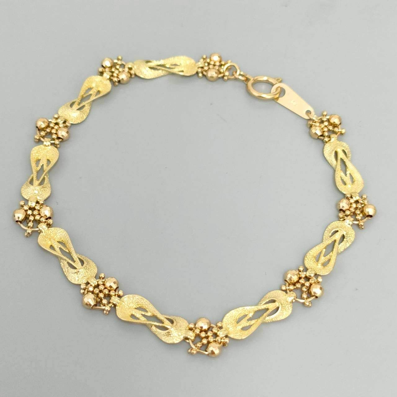 18金 K 18 デザインブレスレット レディース 5.8 g 18㎝ D 832