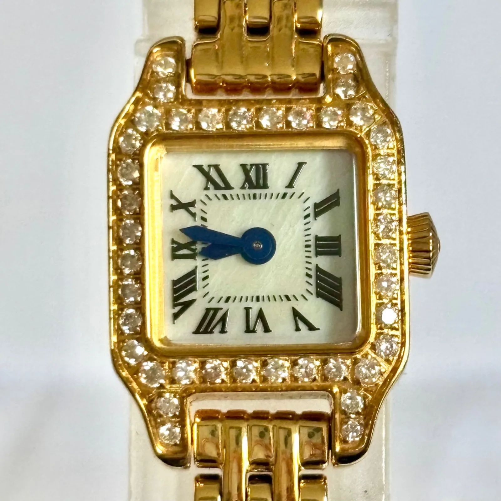 新品電池✨️ルナージュ 腕時計 ゴールド金具 レディース 腕時計 箱付/美品/新品電池】Lunage ルナージュ ダイヤ レディース 腕時計