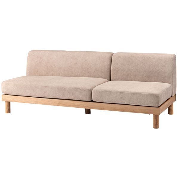 ポイント14倍 12 5 モジュールソファ 約W 179×D 72×H 65×SH 37 cm ベージュ ロータイプ使用可 組立式