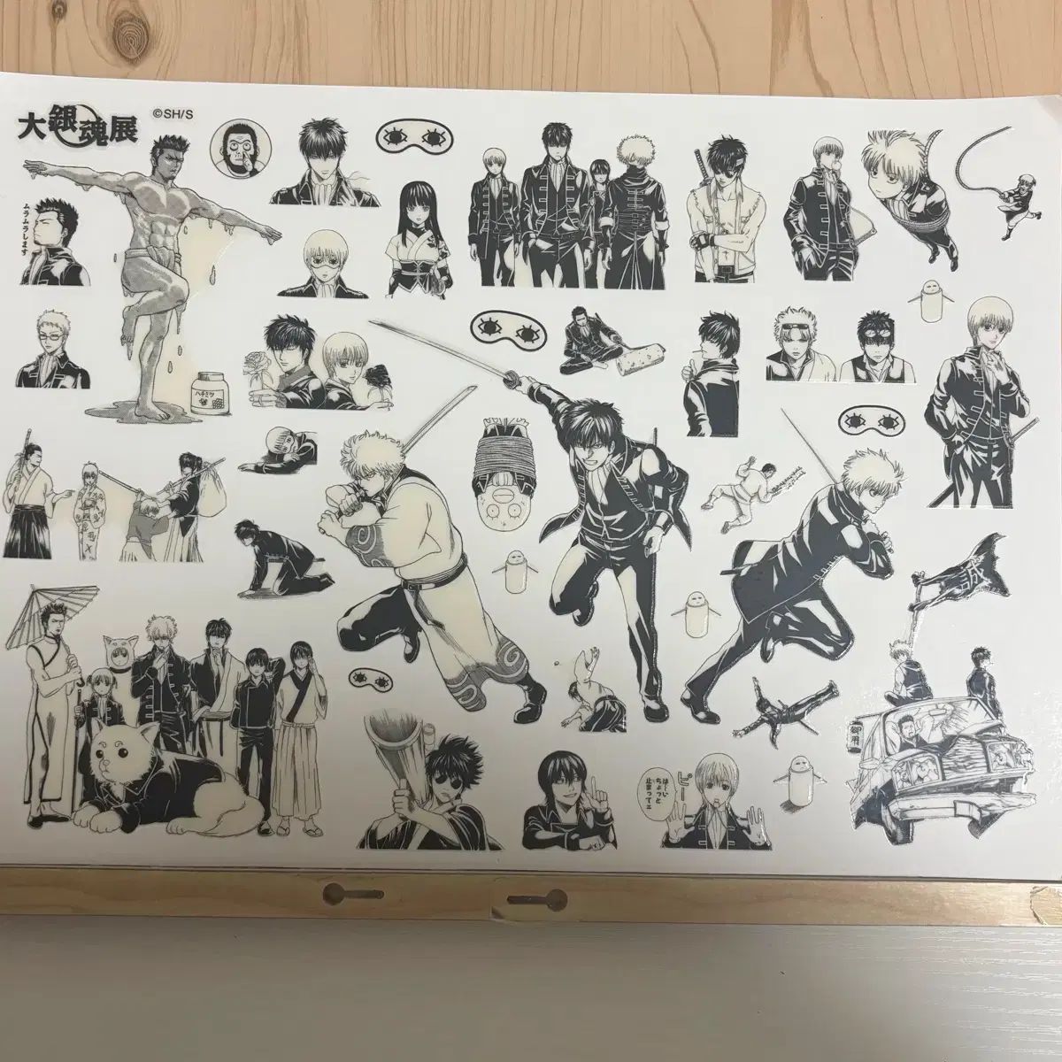 銀魂 原画ステッカー バッジ