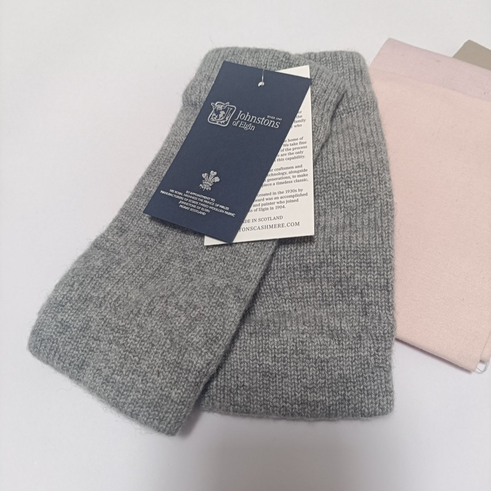 タグ付未使用 ジョンストンズオブエルガン カシミヤ マームウォーマー