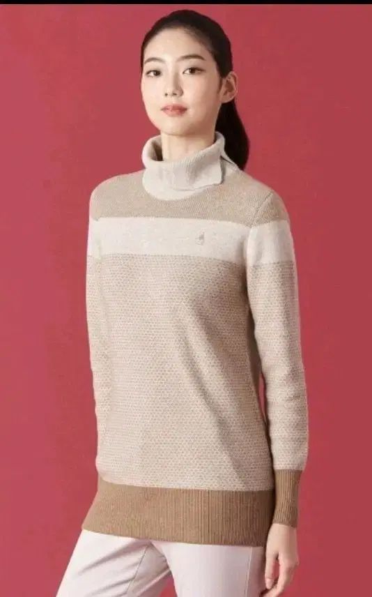 BEANPOLEGOLF ビンポールゴルフ 黄土色 プルオーバー ニット