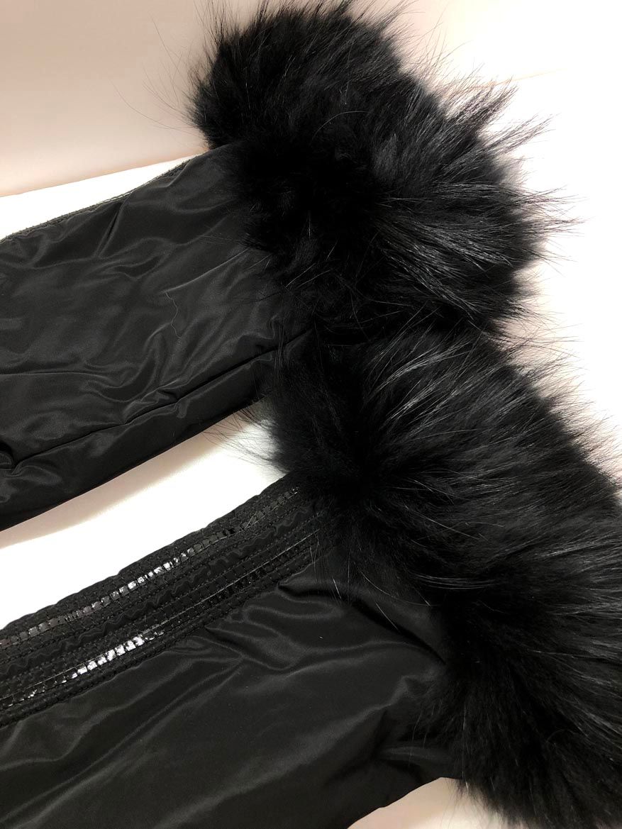 美品 伊太利屋 イタリヤ 中綿 コート ファー ロング ヒョウ柄