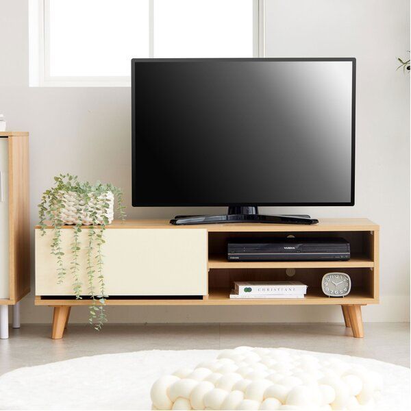 ポイント14倍 12 5 木調韓国インテリアテレビボード モリス ホワイト