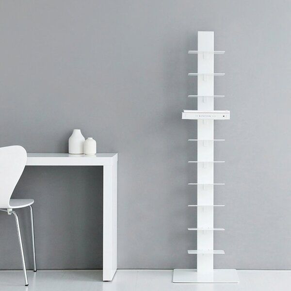 ポイント14倍 12 5 モダンブックタワー ホワイト 組立品