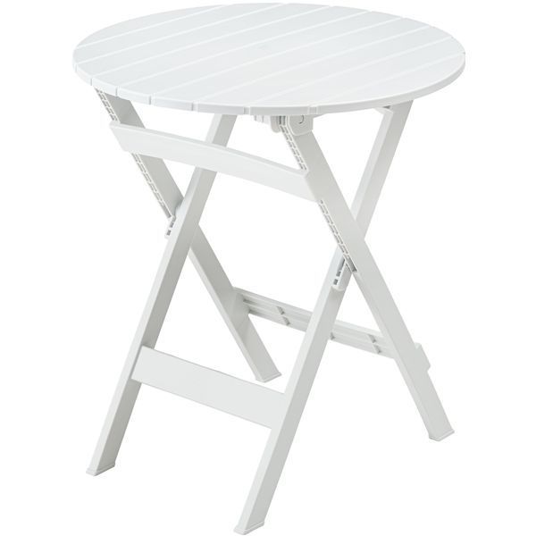 ポイント14倍 12 5 フォールディングテーブル 約W 62×D 62×H 70 cm ホワイト 折りたたみ式 完成品