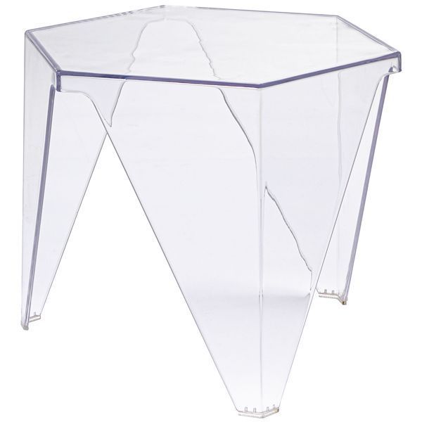 ポイント14倍 12 5 サイドテーブル 約W 47.5×D 42×H 38 cm クリア 完成品