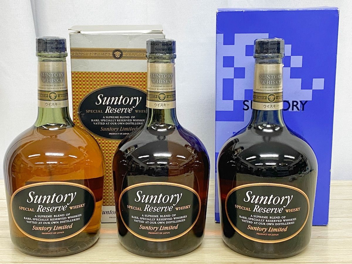 NW061】未開栓 サントリー ウイスキー 3本セット リザーブ スペシャル
