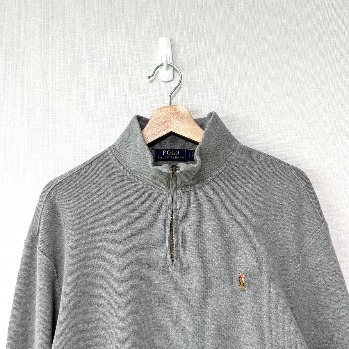 ポロラルフローレン メンズ グレー ハーフジップ オンライン 現行 ポロ