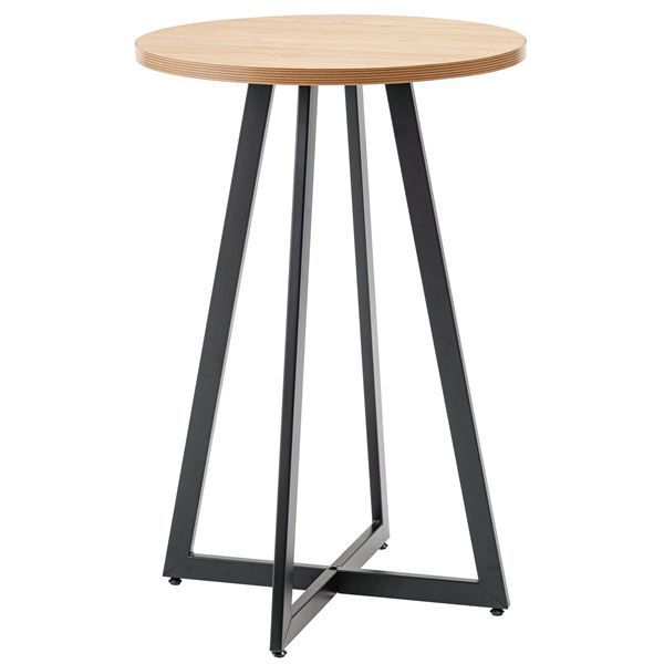 ポイント14倍 12 5 ハイテーブル 約W 60×D 60×H 90.5 cm ナチュラル アジャスター付 組立式