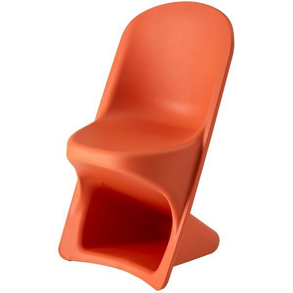 ポイント14倍 12 5 チェア 約W 52 D 54 H 87 SH 46 cm オレンジ スタッキング可 完成品