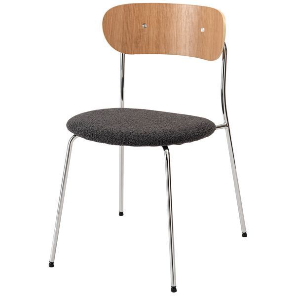 ポイント14倍 12 5 チェア 約W 50×D 53.5×H 78.5×SH 47 cm ダークグレー スタッキング可 完成品