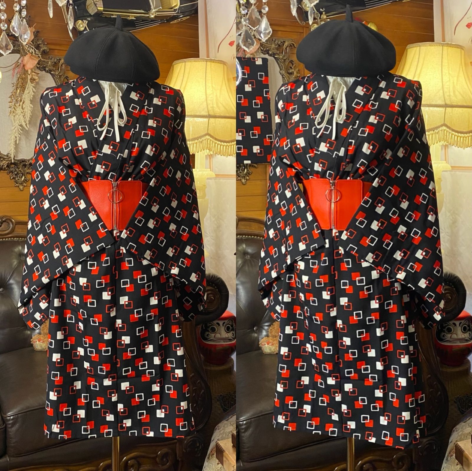 着物アンサンブル コルセット太ゴムベルト付き