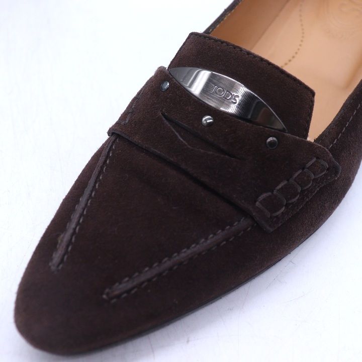 トッズ ローファーパンプス シューズ ブランド 靴 イタリア製 レディース ブラウン TOD S
