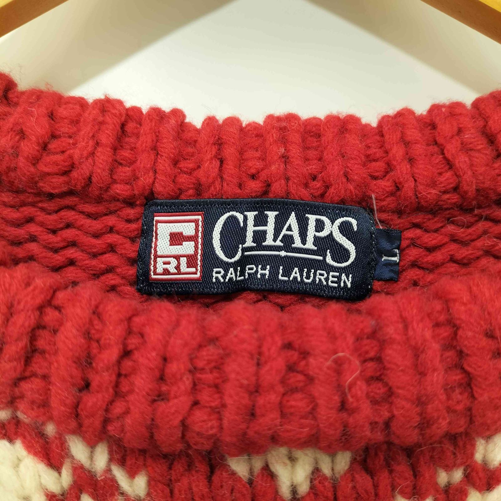 チャップスラルフローレン CHAPS RALPH LAUREN ノルディック柄 クルー 