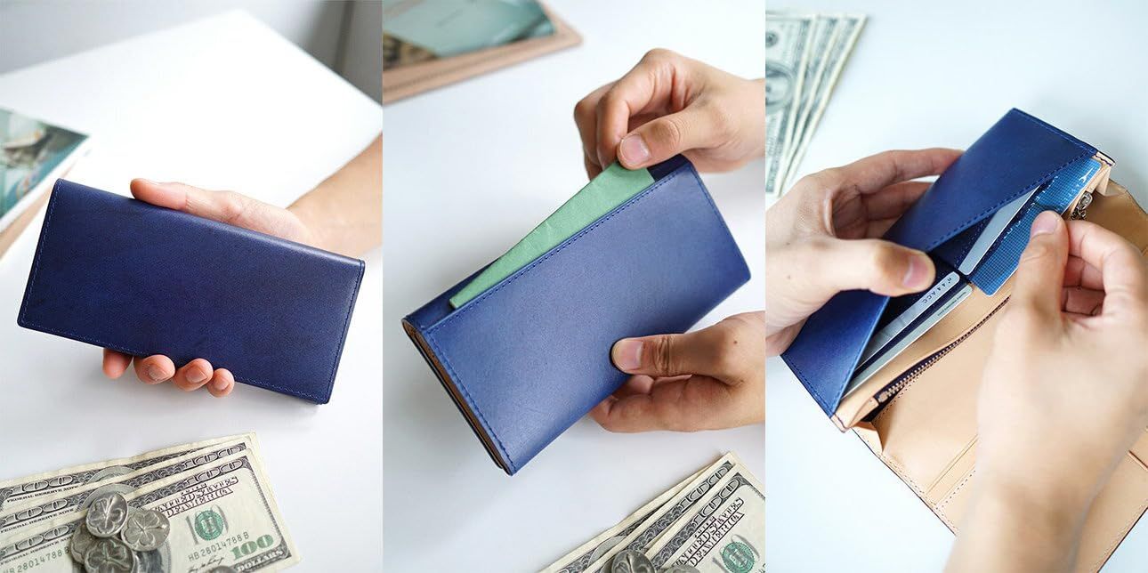 バギーポート 長財布 本革 藍染めレザー KOI コーアイ インディゴ ZYS-090 メンズ ダークブルー BP-ZYS-090-DBL