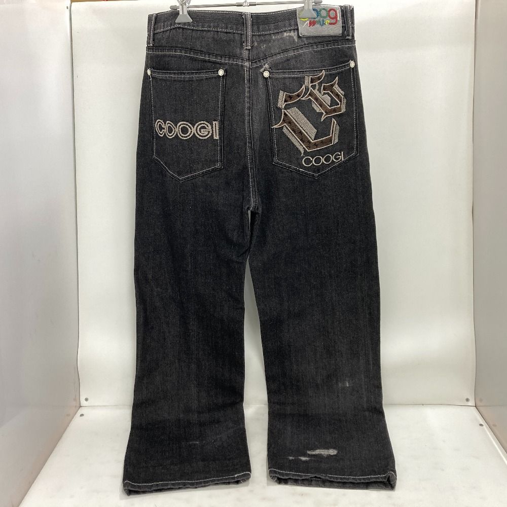02w21283 COOGI クージー バギーパンツ ブラック 中国製 メンズ w36