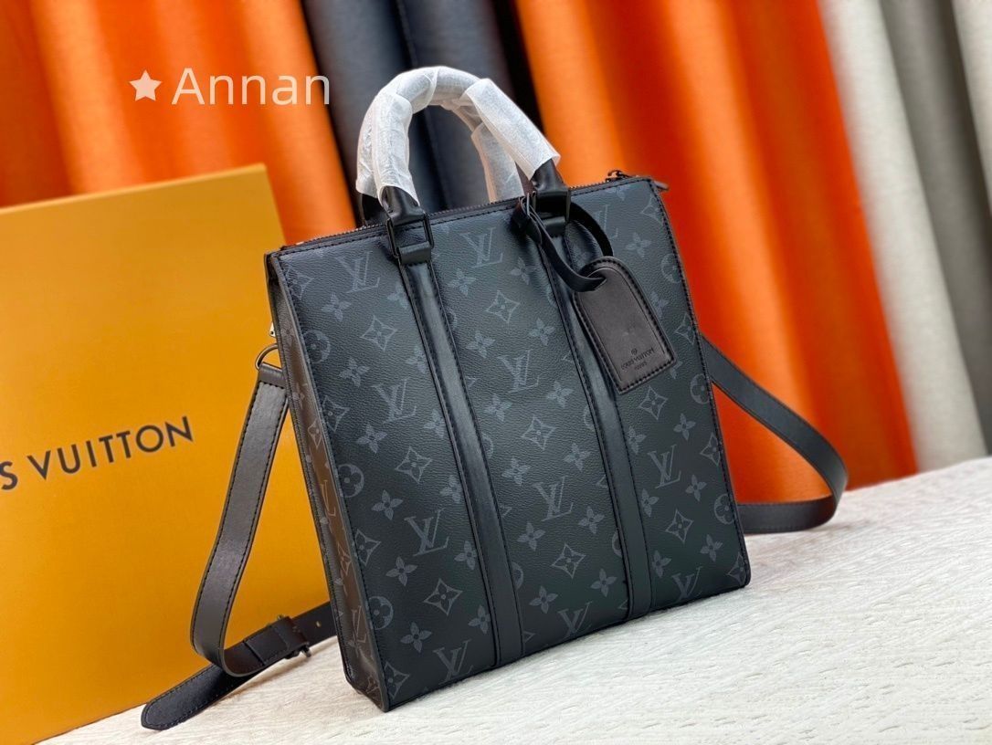 ルイヴィトン LOUIS VUITTON メンズ トートバッグ モデル モノグラム エクリプス サックプラ クロス 2 WAY 斜め掛けショルダーバッグ ブラック M 46098