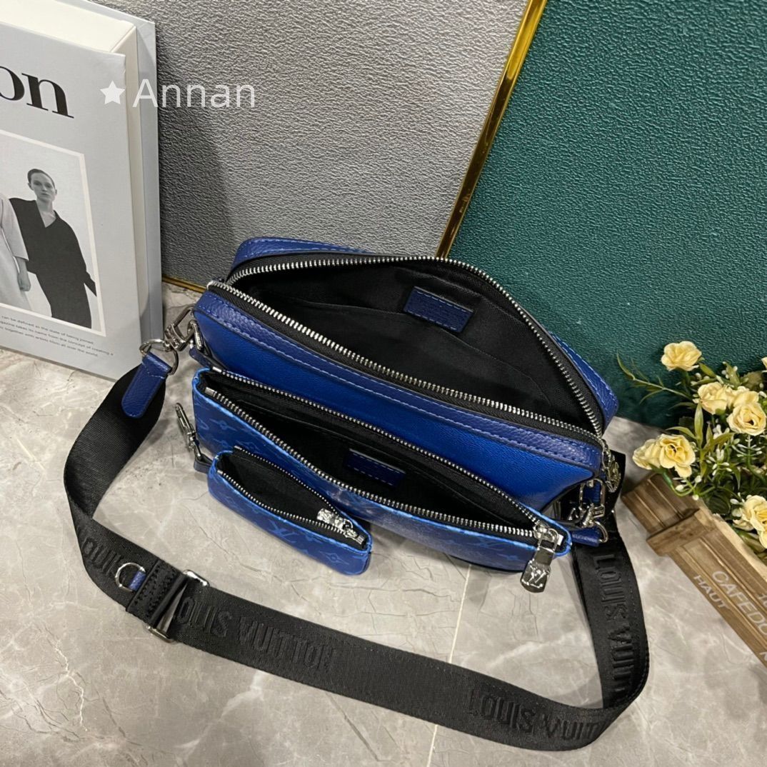 ルイヴィトン LOUIS VUITTON ショルダーバッグ モデル メンズトリオ メッセンジャー モノグラム エクリプス ブラック グレー シルバー