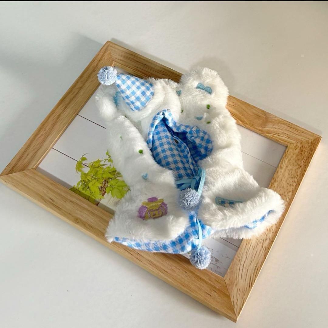 10～12cm ぬい服 アイスクリームマント 着ぐるみ いつぬい ブルー MH34