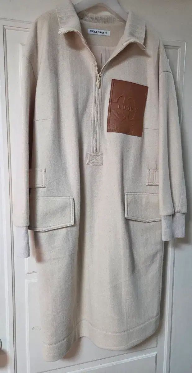 LUCKY CHOUETTE ハーフジップアップ ウール混 ワンピース