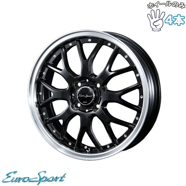 ハイゼット キャリー 12インチ アルミホイール 4穴100 ブレスト ユーロスポーツ タイプ815 グロスブラック 4 00 BB 4本セット