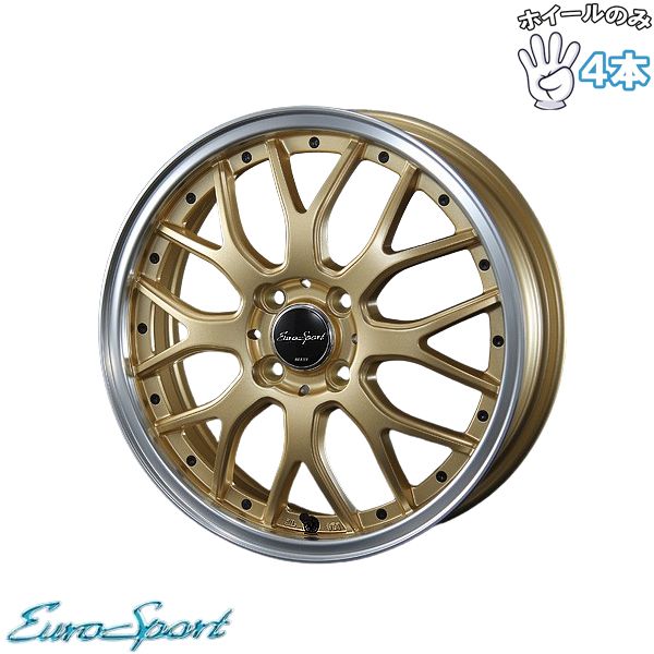ハイゼット キャリー 12インチ アルミホイール 4穴100 ブレスト ユーロスポーツ タイプ815 セミグロスゴールド 4 00 BB 4本セット