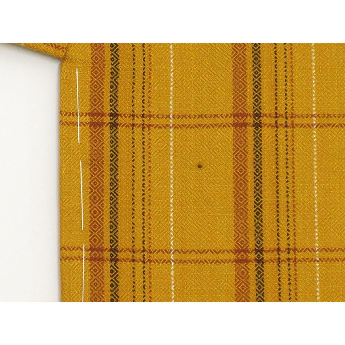  紬 黄八丈 証紙付 まるまなこ 紬 着物反物