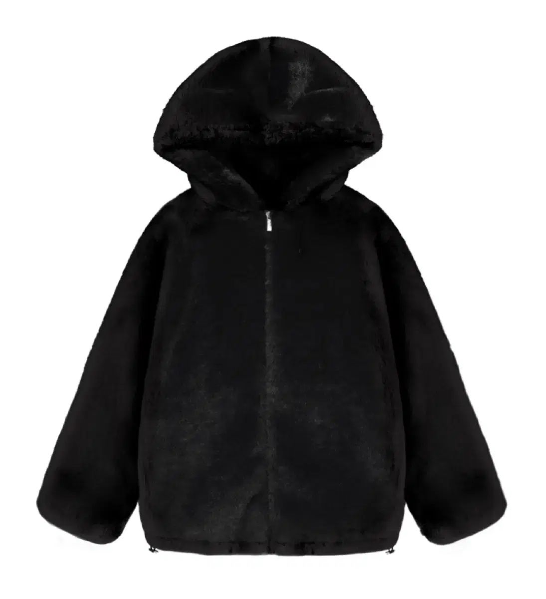 クリッシーア プリン ファー ジャケット ブラック ピーチ