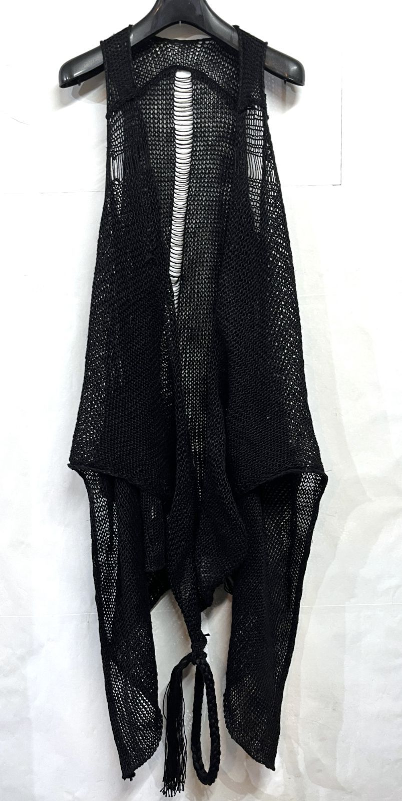 Yohji Yamamoto Y s Red ヨウジヤマモト ワイズレッド リネン ニットロングベスト ジレ