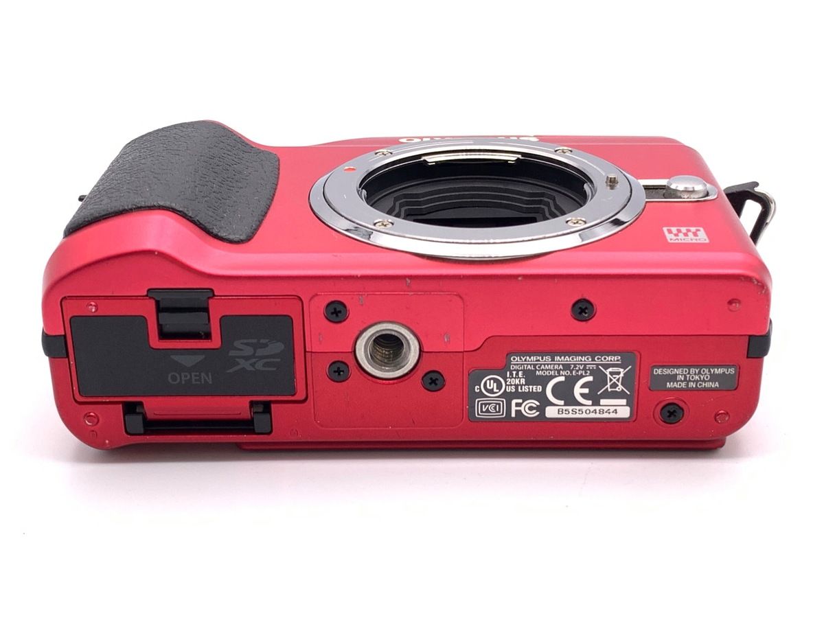  並品 オリンパス PEN Lite E PL 2 ボディ レッド ミラーレス一眼 デジタルカメラ